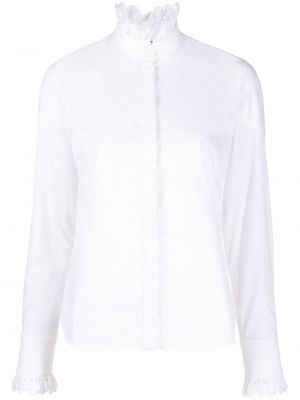 Βαμβακερό πουκάμισο Rabanne λευκό
