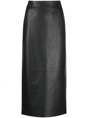 Kožená sukňa Closed čierna