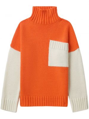Pletený svetr s výšivkou z alpaky Jw Anderson