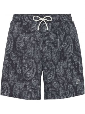 Shorts mit print mit paisleymuster Brunello Cucinelli schwarz