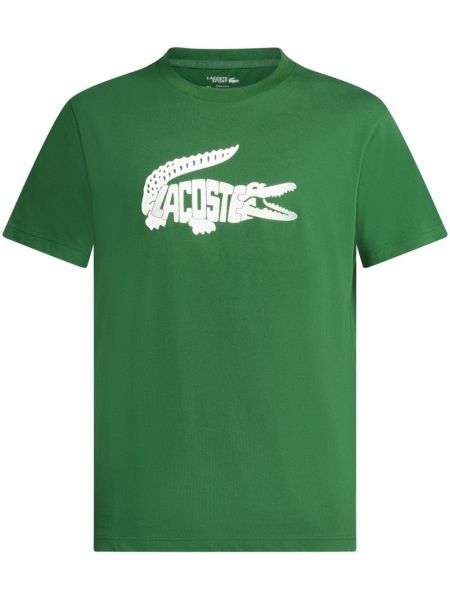 Тениска с принт Lacoste зелено