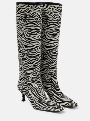 Gumijasti škornji s potiskom z zebra vzorcem Proenza Schouler