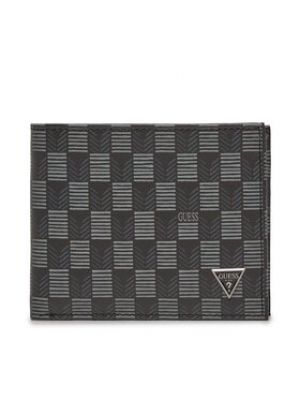 Portefeuille à imprimé à motif géométrique Guess noir