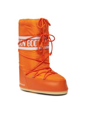 Pomarańczowe nylonowe śniegowce Moon Boot