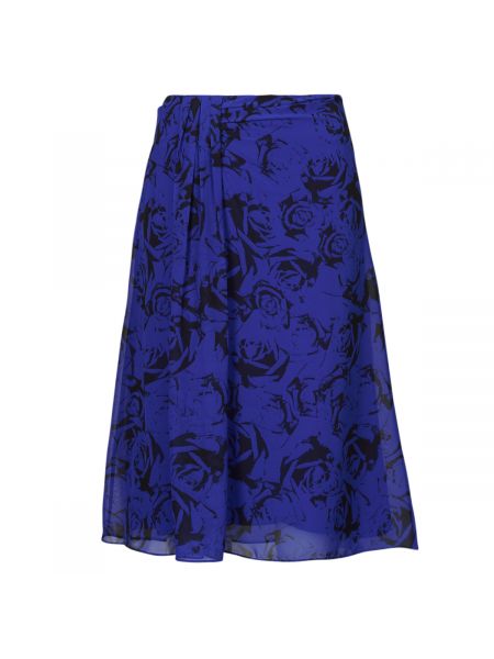 Midi suknja s draperijom Esprit plava