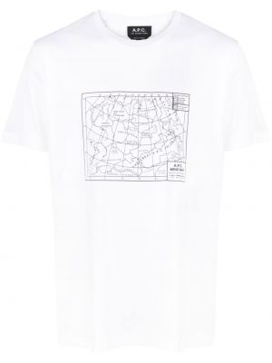 T-shirt en coton A.p.c. blanc