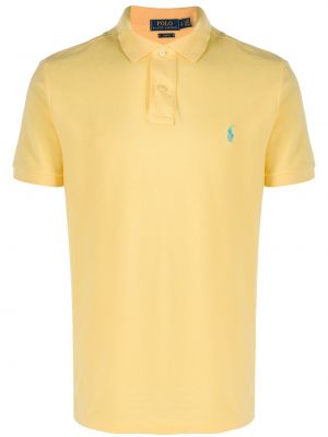 Поло тениска бродирана Polo Ralph Lauren жълто