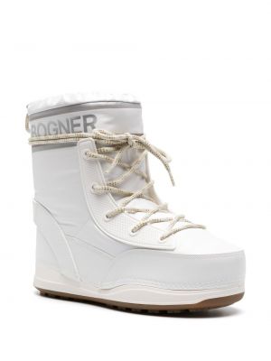 Kožené sněžné boty z imitace kůže Bogner Fire+ice bílé