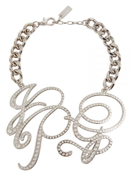 Ogrlica s kristali Jean Paul Gaultier srebrna
