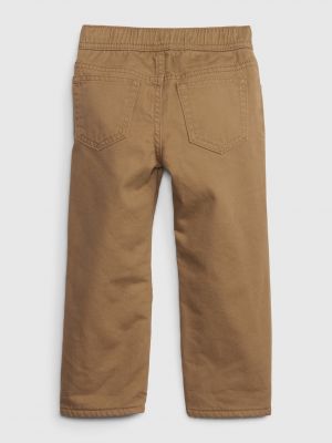 Zateplené džínsy Gap hnedá