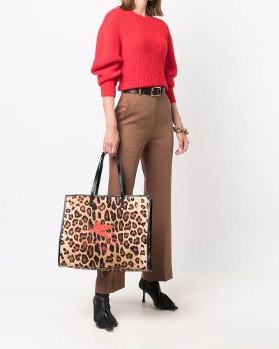 Bolso shopper con estampado leopardo Etro