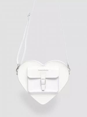 Кожаный рюкзак с сердечками Dr Martens белый