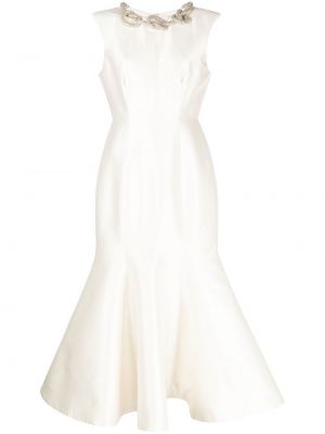 Křišťálové večerní šaty Rachel Gilbert bílé