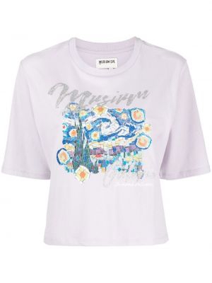 Trykt t-shirt Musium Div. lilla