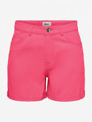 Pantaloni scurți din bumbac Only - roz