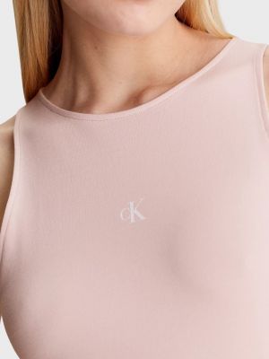 Джинсовое платье Calvin Klein Jeans розовое