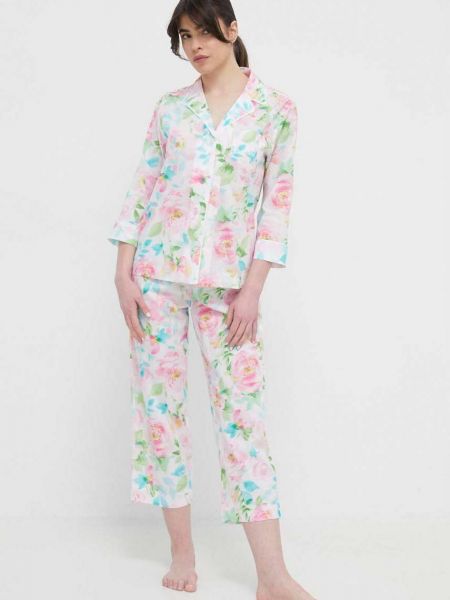 Pidžama Lauren Ralph Lauren ružičasta