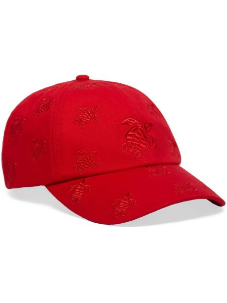 Siuvinėtas kepurė su snapeliu Vilebrequin raudona