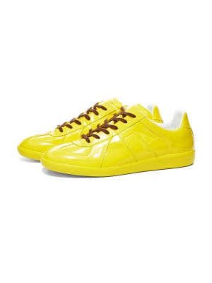 Sneakersy skórzane Maison Margiela żółte