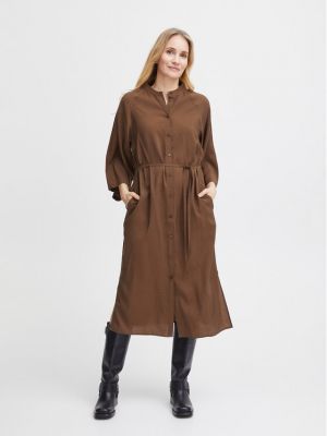 Сукня-сорочка вільного крою Fransa коричнева