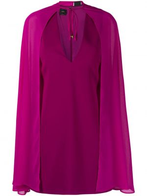 Priehľadné mini šaty Pinko fialová
