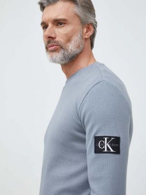 Памучен пуловер Calvin Klein Jeans сиво