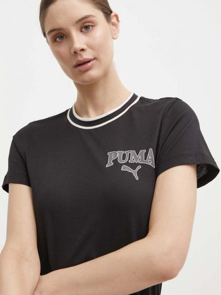 Koszulka bawełniana Puma czarna