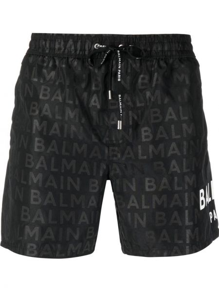 Trykt shorts Balmain svart