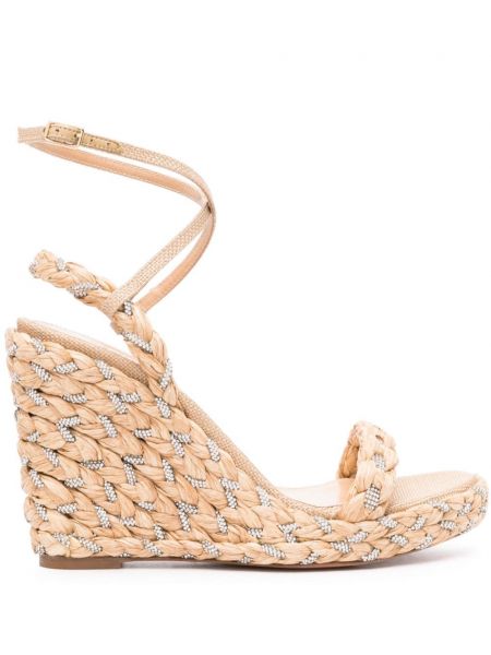 Espadrilky na kline Aquazzura béžová