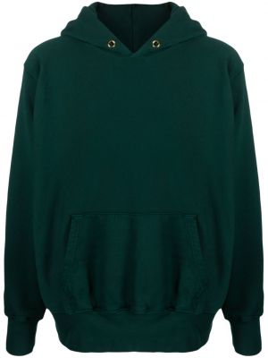 Βαμβακερός φούτερ με κουκούλα με τσέπες Les Tien πράσινο