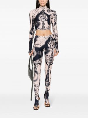 Low waist leggings mit print Jean Paul Gaultier