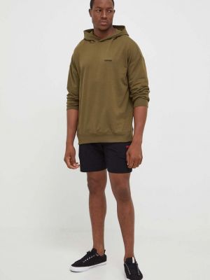 Bluza z kapturem Calvin Klein Underwear zielona