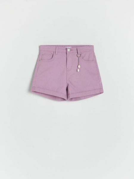 Pantaloni scurți din stofă Reserved violet