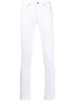 Bavlnené džínsy s rovným strihom Dondup biela