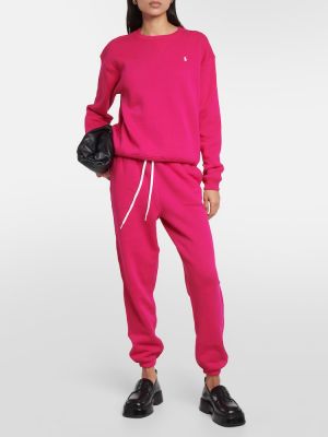 Памучен суитчър Polo Ralph Lauren розово