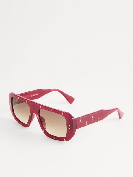 Okulary przeciwsłoneczne Moschino bordowe