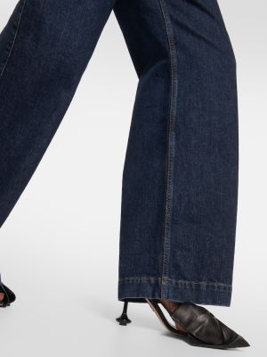 Voľné džínsy s vysokým pásom Loewe modrá