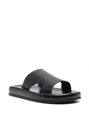 Dabīgās ādas sandales Ferragamo melns