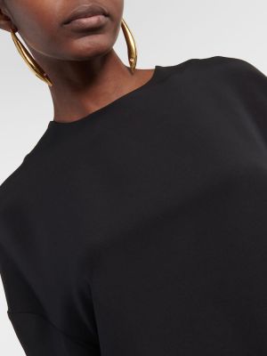 Svilena bluza Fforme črna