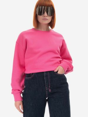 Однотонный хлопковый свитер Ksubi розовый