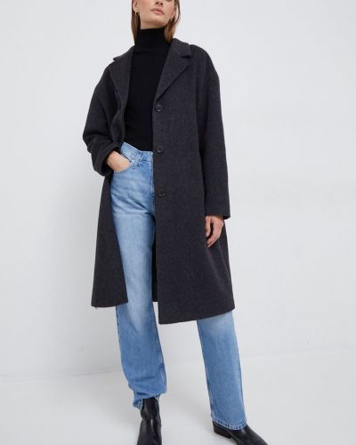 Vlněný kabát Calvin Klein šedý