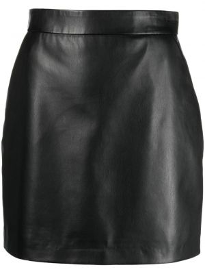 Мини пола с висока талия Calvin Klein черно
