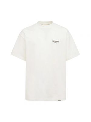 Hemd aus baumwoll mit print Represent weiß