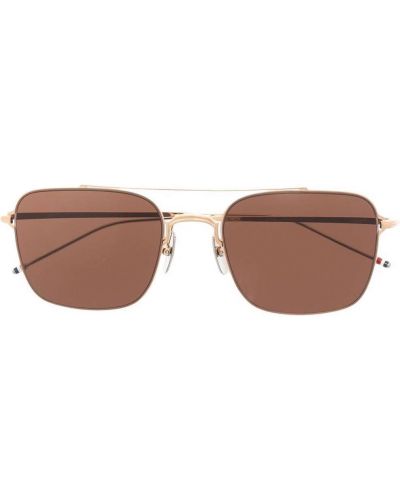 Thom Browne Eyewear gafas de sol con montura cuadrada - Dorado