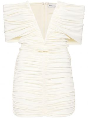 Κοκτέιλ φόρεμα με λαιμόκοψη v Magda Butrym λευκό