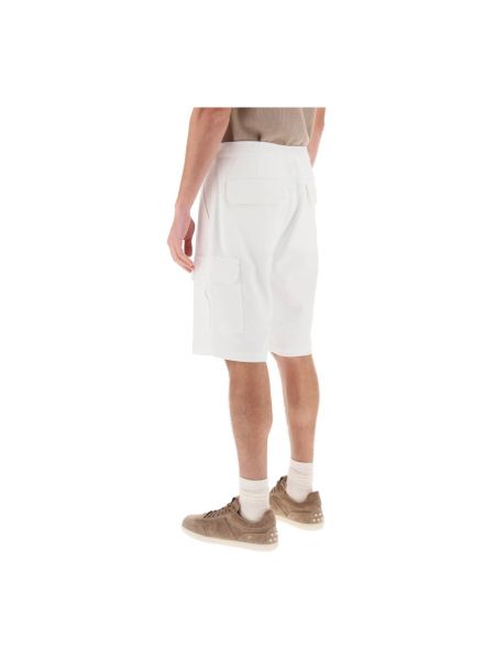 Pantalones cortos cargo de tela jersey Brunello Cucinelli blanco