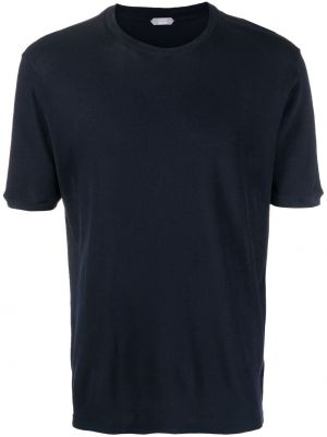 T-shirt a maniche corte con scollo tondo Zanone blu