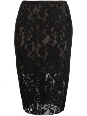 Čipkovaná puzdrová sukňa Gemy Maalouf čierna