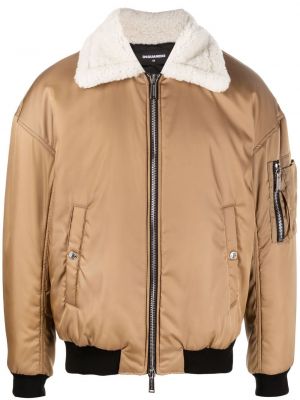 Bomberjacke mit print Dsquared2 beige