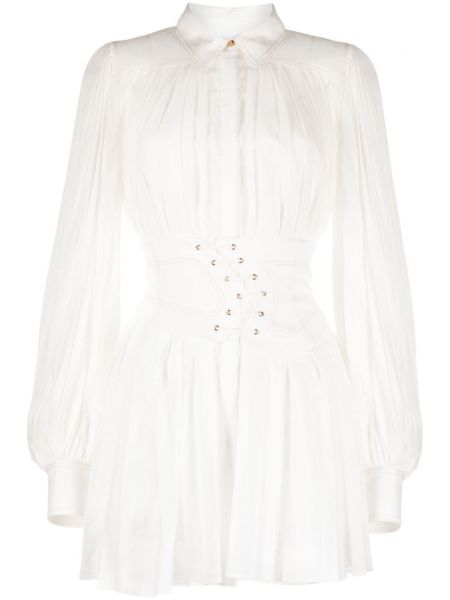 Plisirana haljina Acler bijela